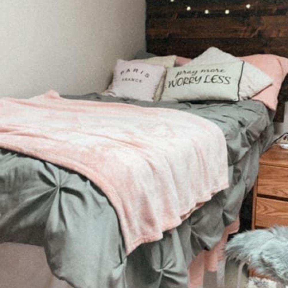 Gray comforter